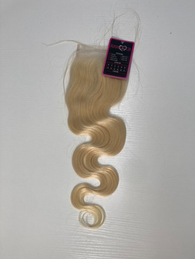613 Body Wave 4x4 Transparent Closure (Ships Same Day)